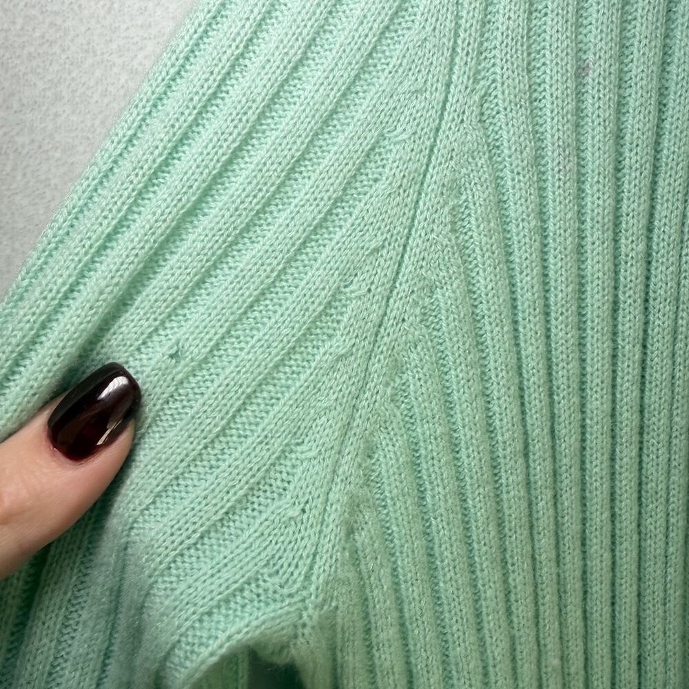 Autumn Cashmere Cardigan Sweater 100% Cashmere Light Blue Green size XS - Picture 10 of 10